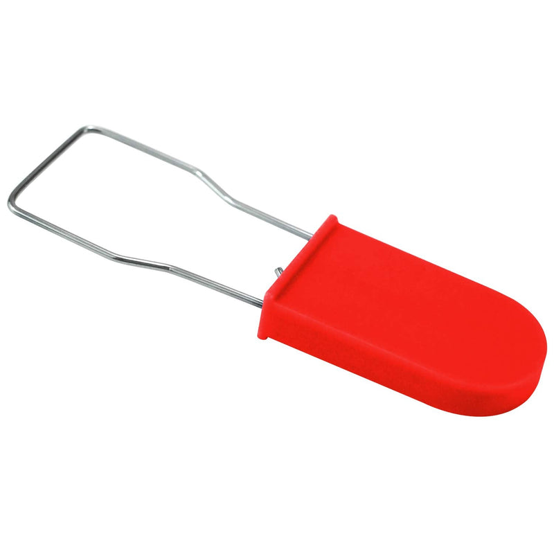 [Australia - AusPower] - 20pcs Security Metal Wire Padlocks, Plastic Security Seals Disposable Anti-Tamper Tag Locks with Numbered Anti Tamper Tag Hasps (Red, 20pcs) Red 