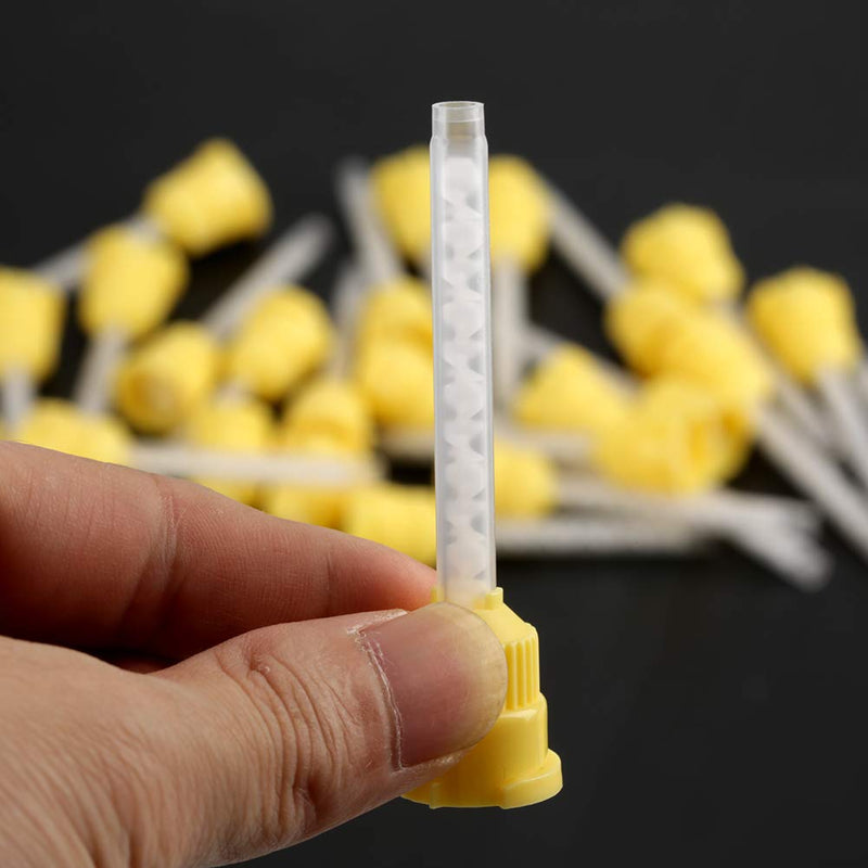 ciciglow Mixing Tip, 50pcs 70mm Disposable Silicone Mixing Tip 4.2mm 1:1