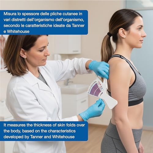 GIMA FAT-1 Skinfold Thickness Meter - Body Fat Measurement Device, Skin Wrinkle Measurement Pliers - Kit for Measuring Skin Wrinkles - Multilingual Manual (IT)