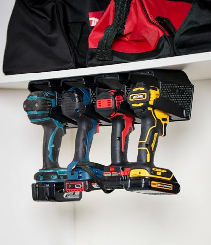 CADDY black 2-pack universal wall mount drill holder and power tool organizer for cordless drills