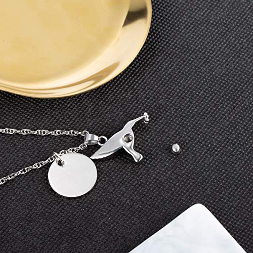 Gredstar Hummingbird Urn Necklace for Ashes, Pendant with Memory Tag She