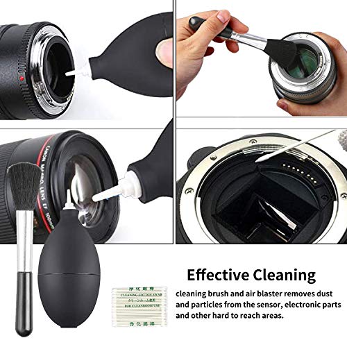 Professional DSLR Camera Cleaning Kit with APS-C Cleaning Swabs, Microfiber Cloths, Camera Cleaning Pen, for Camera Lens, Optical Lens and Digital SLR Cameras. red