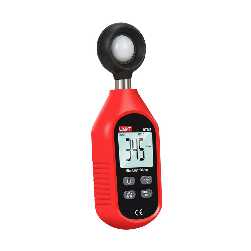 UNI-T UT383 Light Meter Lux Meter Lumens Digital Illuminance Meter 0~199,900 Lux (0~18,500 FC) Foot Candles Luxmeter for Film Photography Plants Photometer Lighting Intensity Brightness Measurement