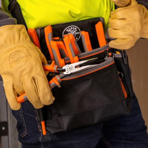 Klein Tools 2038RINS 8-inch insulated long nose side-cutting pliers with induction-hardened knives, 1000V rated