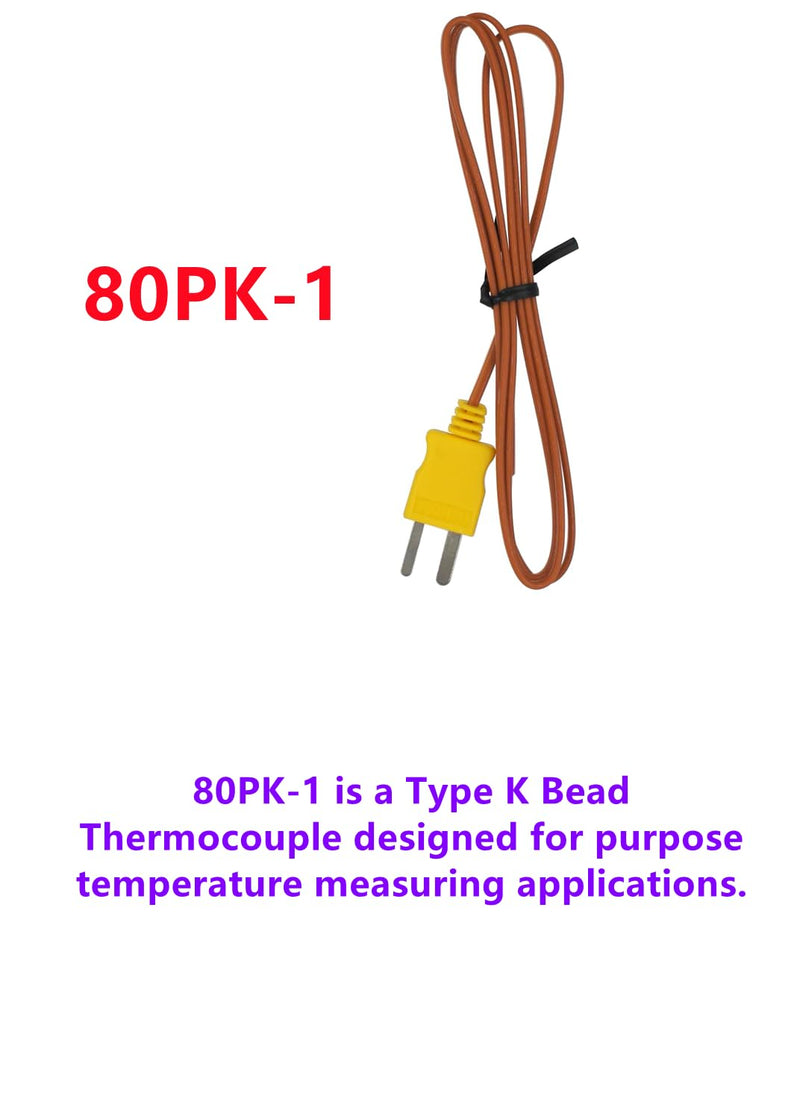 [Australia - AusPower] - 80PK-1 Replacement for fluke 80pk-1 Bead Probe K-Type Temperature Measuring 1-Meter Long 