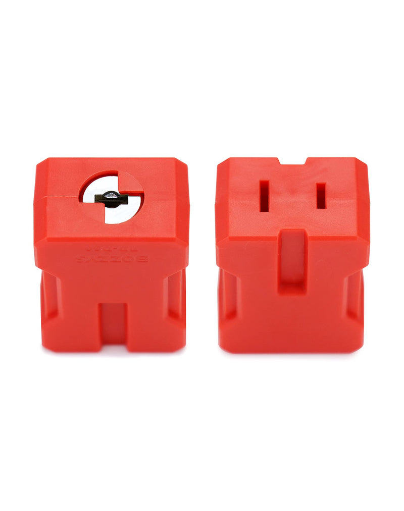 [Australia - AusPower] - QWORK Electrical Cord Plug Lockout Device for Electrical Cord, 2 Pack Plug Locking Safety Lock Fits 2 & 3 Prong Plugs, Electrical Shutdown Service American Standard, Built-in Lock Cylinder, Dual Key, 