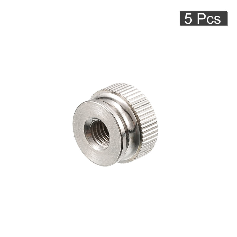 [Australia - AusPower] - uxcell Knurled Thumb Nuts, 5pcs M6 x D16mm x H10mm Carbon Steel Knurled Nut with Collar High Head Blind Hole Knurled Thumb Nuts for 3D Printer Parts M6 x 16mm x 10mm 5 