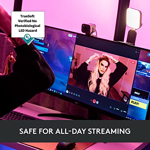 Logitech for Creators Litra Glow Premium LED Streaming Light - Graphite 3.6" x 3.6" x 1.1"