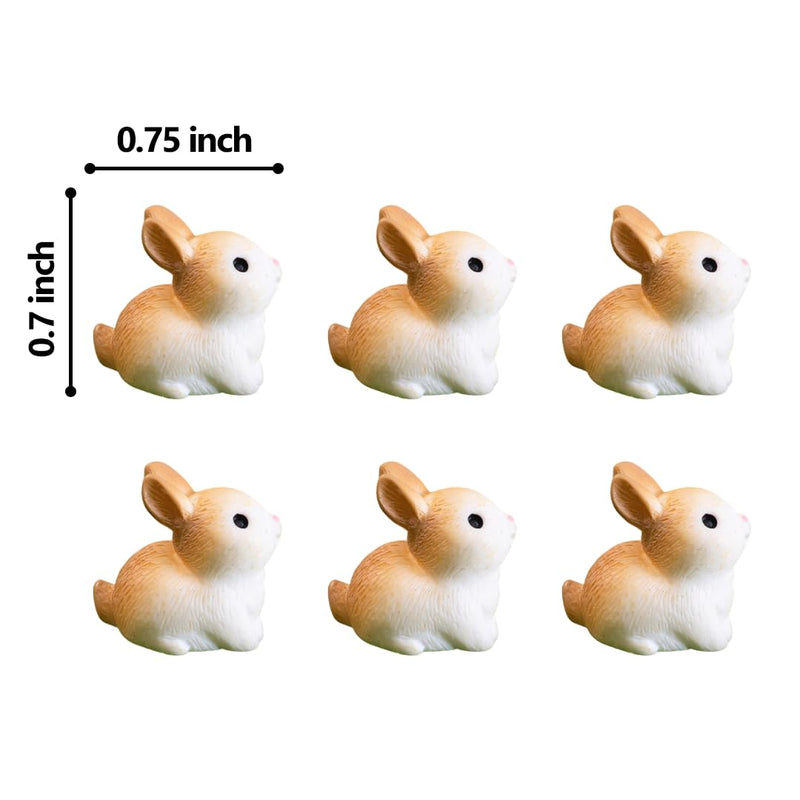 [Australia - AusPower] - Door Hinge Heads Decorative Topper - Hinge Head Rabbit Set of 6 - Magnetic Hinge Head Trinket - Hinge Pin Topper Miniature Animal Figurine 