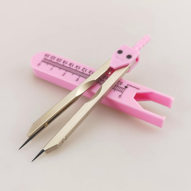 [Australia - AusPower] - Airgoesin EKG ECG Calipers Nursing or Doctor Caliper Divider for Measuring Drafting Electrocardiographs with Ruler (Pink) 