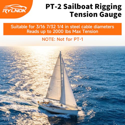 RYLNOK PT-2 sailboat rigging tension gauge for 3/16-inch and 7/32-inch cable diameters
