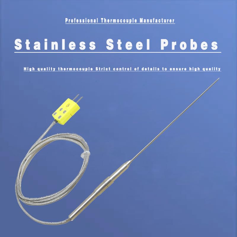 [Australia - AusPower] - 2 Pieces TL1915SL Type K Thermocouple, Probe Length 0.06in/ 6in thermocouple Probe 