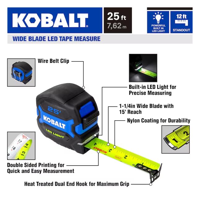 [Australia - AusPower] - K.balt LED 25-ft Tape Measure 