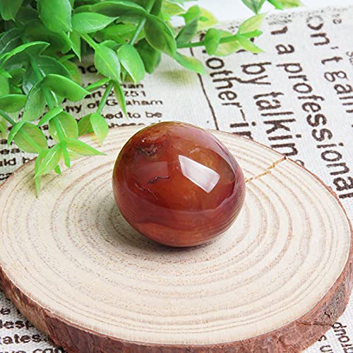 Acxico 1Pcs 30G Natural Red Carnelian Agate Crystal Energy Palm Stone Reiki Healing Gemstone