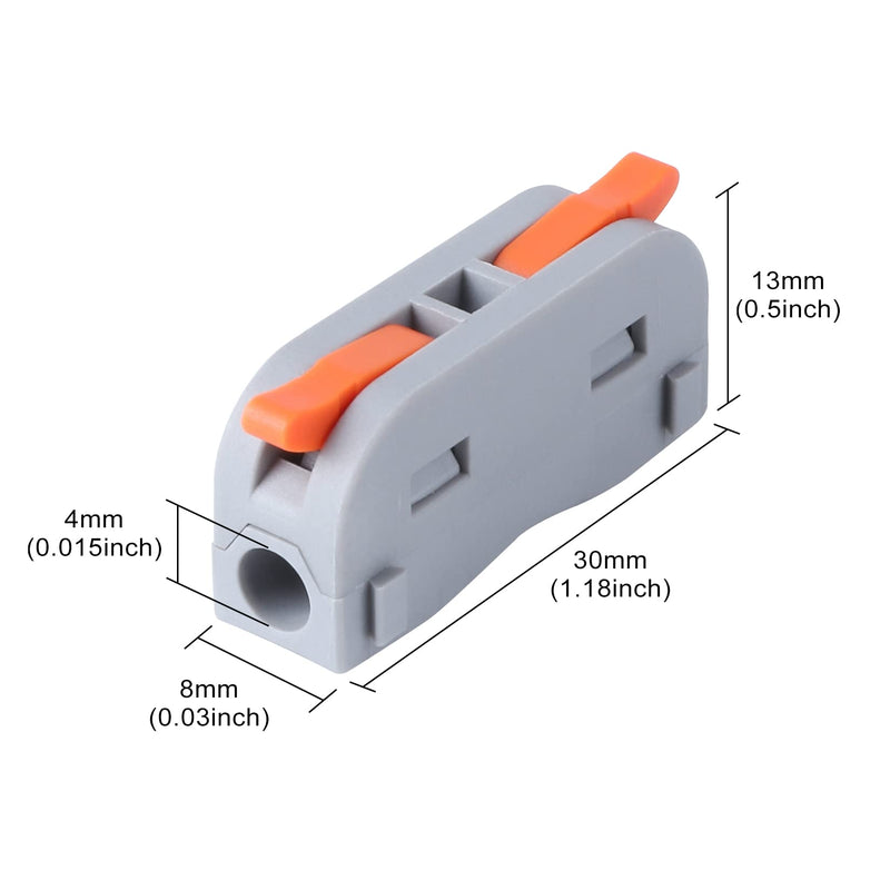 [Australia - AusPower] - XHF 31PCS Conductor Compact Connectors Lever Wire Nuts, Electrical Connectors Wire Terminals for Any Circuit Inline Splices 28-12 AWG SPL-1 30 Pcs Orange 
