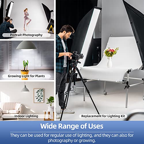 175W Photography Light Bulb Dimmable Tricolor LED Bulbs 3000-6700K Color Softbox Bulb in E27 Socket for Photography Photo Video Studio Lighting White Warm Cold 1 Pack