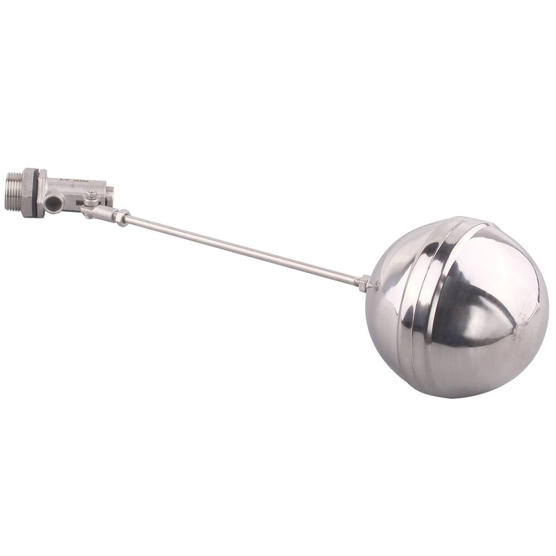 Stainless Steel Float Ball Valves - 3/4” NPT Male Thread Flow Control Float Sensor Valve Automatic Water Level Control Float For Tank Pond Water Tower 3/4" NPT