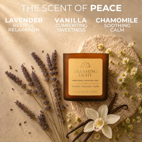 Anima® Dreaming Light Crystal Candle for Peace, Intuition & Rest Dream Light