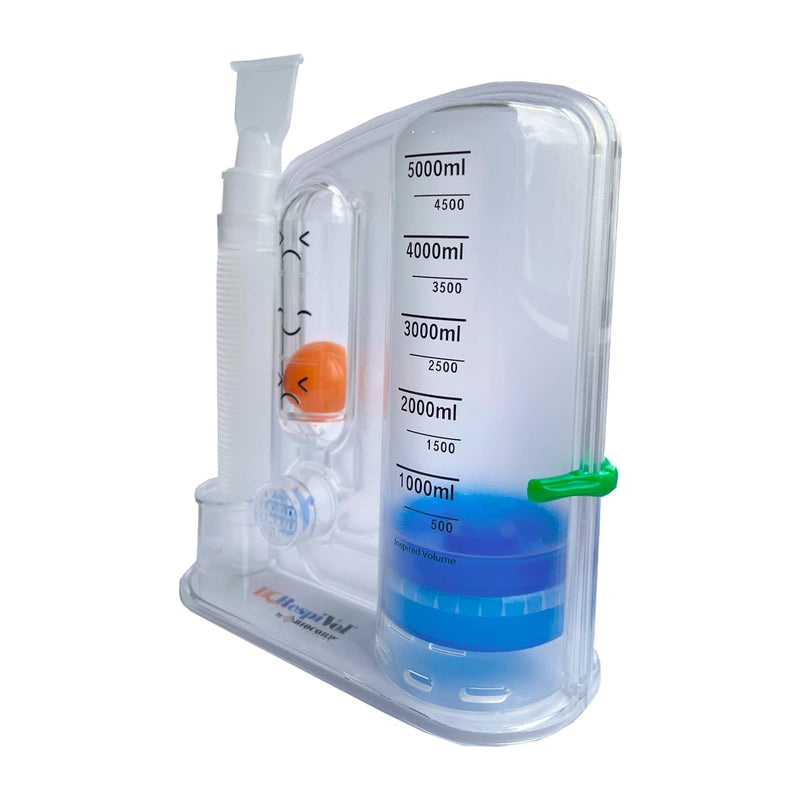 BC Respivol Volumetric Inspiration Trainer 5000ml One Ball Spirometer for Breathing Exercises 5000 ml