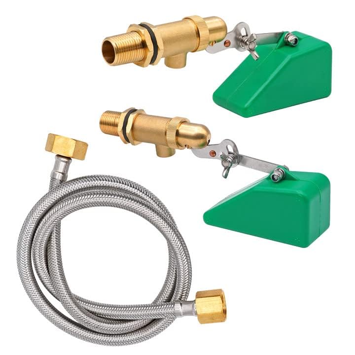 [Australia - AusPower] - 2pcs Brass Float Valve for Water Tank 1/2 Inch Automatic Fill Float Ball Valve for Livestock Trough Float Switch Adjustable Autofill Pool Fountain Filler Float Valve 
