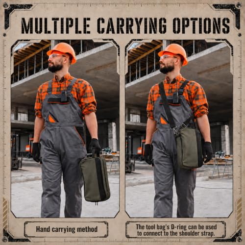 Shinylin 3 Pack 12 Inch Small Tool Bags, Dual Zipper Organizer Pouch