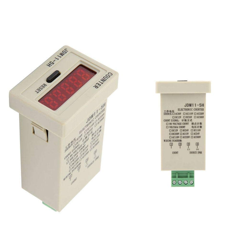 [Australia - AusPower] - DIGITEN 0-99999 Digital Counter, LED Counter Electronic Counter JDM11-5H AC220V / DC36V / DC 24V / DC 12V (DC12V) DC12V 