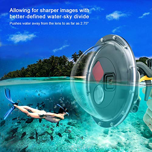 GEPULY Underwater Dome Port for GoPro Hero 8 Black Dome with Filters