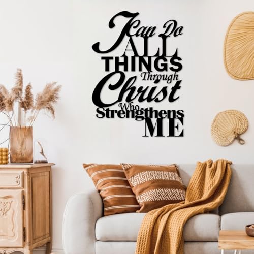 Tumwisk Christian Wall Art，I Can Do All Things Through Christ Decor