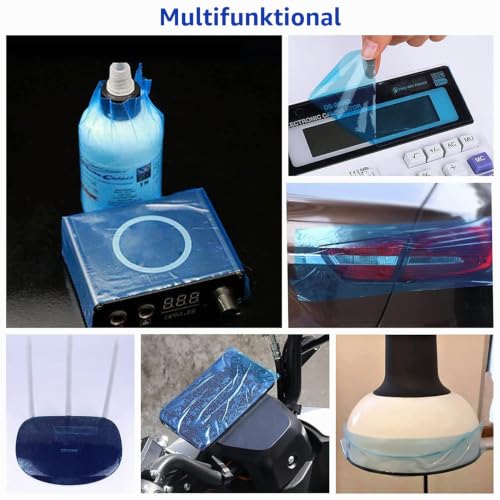 Unihubys Barrier Film Tatto Protective Film – Barrier Film Roll 1200 Sheets 4 x 6 Inch Tattoo Dental Disposable PE Protective Film with Dispenser to Fend Against Infections