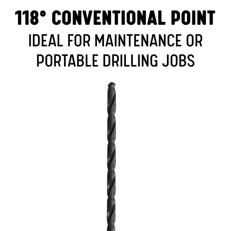 Drill America - DWDDL12X3/4X1/2 3/4" x 12" High Speed Steel Extra Long Drill Bit with 1/2"Shank, DWDDL Series 12" Length, Reduced Shank 3/4"