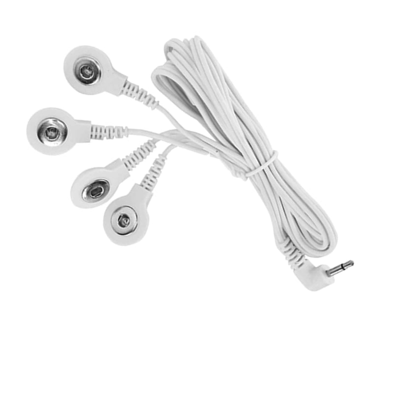 [Australia - AusPower] - Button Electrode Wire Cable, DC 3.5mm Button Electrode Wire Cable Compatible Wires for Digital TENS Massage Machine,Button Type Electrode 2.5mm Plug Wires Cable 1 to 4 (20) 20 