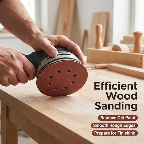 Sanding Discs for Random Orbital Sanders 125 mm Pack of 100 | Sandpaper Set Grit 40/60/80/100/120/240/320/400/600/800 for Wood Metal Furniture Polishing
