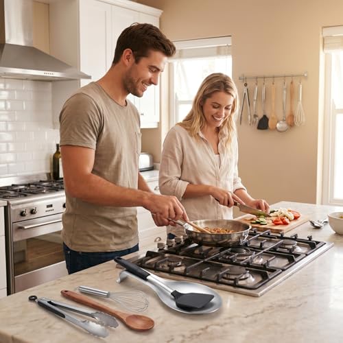 8 Pcs Stainless Steel Spoon Rest for Kitchen Counter, Metal Spoon Rest for Stove Top, Spatula Holder Heavy Duty Cooking Utensil Ladle Holder Drip Catcher for Coffee Station Bar Buffet Table Silver
