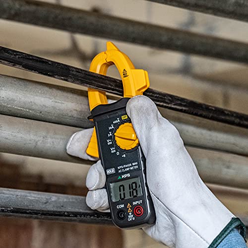 KPS PA420 Mini Digital Clamp Meter, 400A AC, 600V AC/DC, CAT III, compact handheld view