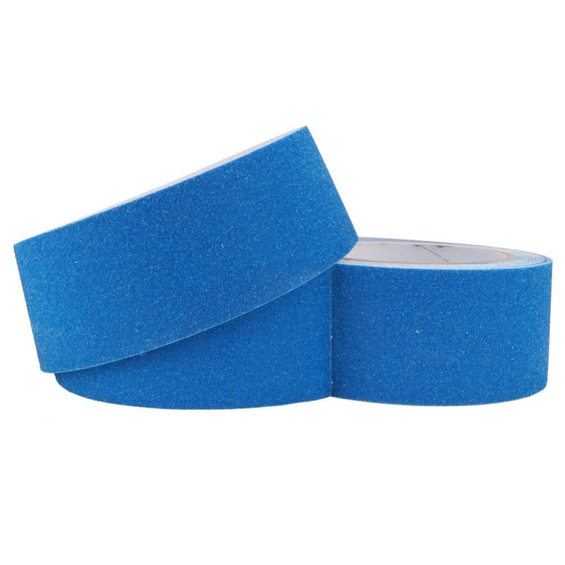 Anti-Slip Adhesive Tape 2inch x 16.4ft – PVC Safety Floor Grip Tape for Stairs, Tile, Shower, Bathtub - Extra Non-Skid Surface(Blue) Blue