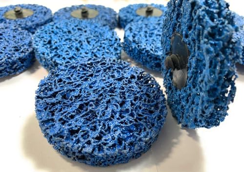 SIGNI blue 2-inch Poly Strip abrasive quick change Rolok discs for paint, rust, and oxidation removal, 10-piece set