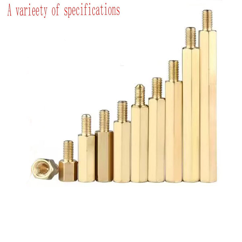 [Australia - AusPower] - Male to Female Thread Spacer Screws Brass Hex Standoff M3 x 6mm + 6mm PCB Pillar for Drone Quadcopter, Computer and Circuit Board, Pack of 20, Gold 