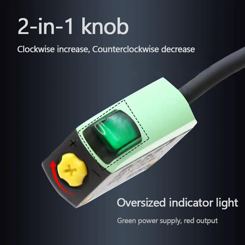 [Australia - AusPower] - BGX-40N NPN Photoelectric Sensor Diffuse Reflection Square photoelectric Switch Sensor,LED Display Light Detection Distance 30-400MM Regular BGX-40N(NPN) 1 