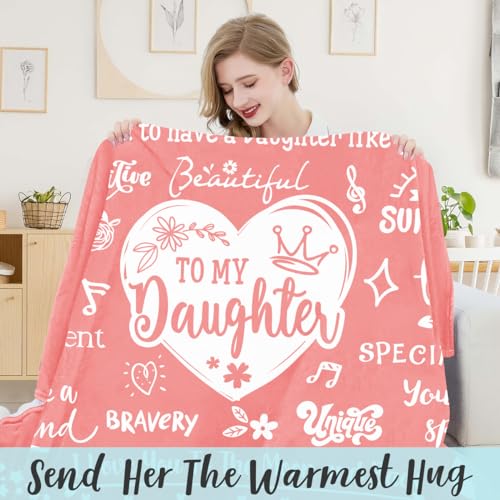 Warmstorey Daughter Gifts from Mom, Dad - Birthday Gift From Mother to Daughter - Mothers Day Gifts For Daughters - Birthday Graduation Wearable Blanket - to My Daughters Blanket from Dad