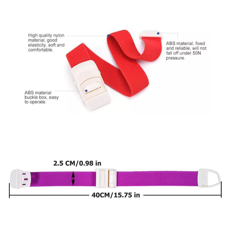 [Australia - AusPower] - 6-Pack Tourniquet Elastic First Aid Quick Release Medical Sport Emergency Tourniquet Buckle Band (6) 6 