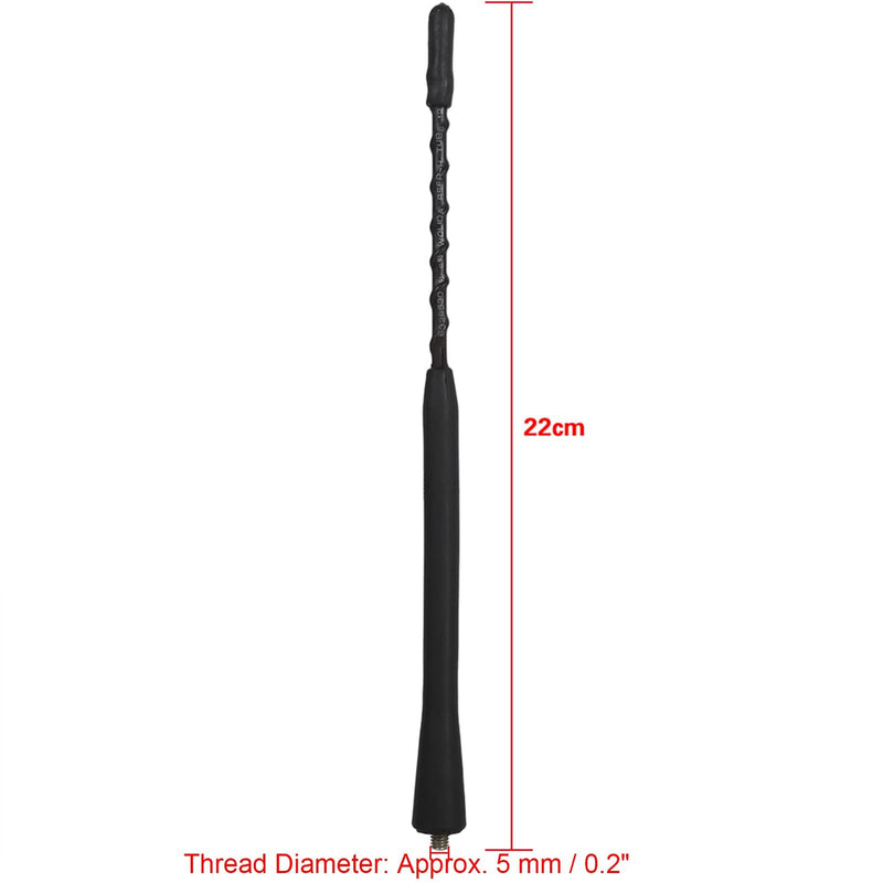 1J0 035 849 A, car antenna mast, universal car roof mast stereo radio, FM AM reinforced booster antenna (9 inch, 16 inch) (9 inch) 9inch