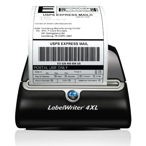 LabelValue LV-1744907POLY Durable Non-Tear Shipping Labels - 4" x 6", 220 Labels/Roll, Waterproof Polypropylene Material, White - Compatible with DYMO LabelWriter 4XL Direct Thermal Label Printers