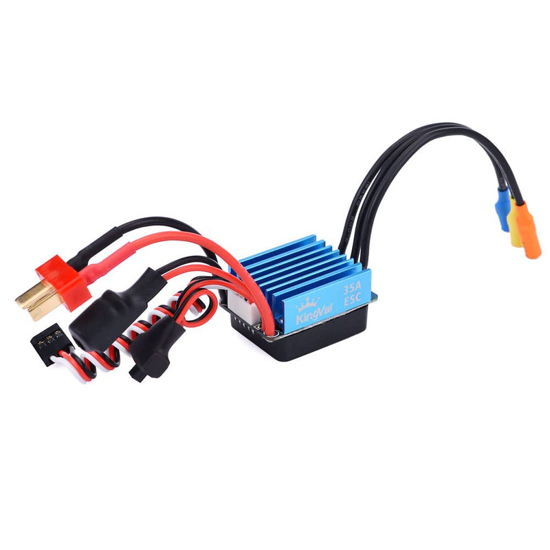 [Australia - AusPower] - KingVal Replacement 2838 3600KV Brushless Sensorless Motor Shaft 3.175mm with 35A Brushless ESC Combo Compatible with 1/14 1/16 RC Car 3600KV+35A Sensorless 2838 