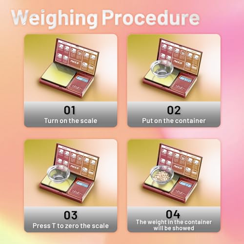 Digital Pocket Scale, Mini Scales, 0.01g x 500g, Jewely Scale, Gram and oz 6 Units, Tare, Accurate Jewellery Scales (Pink) Pink