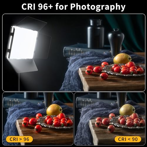 Pixel LED Video Light Panel Photography Camera Lighting 20W Bi-Color Dimmable 2500-6500K Led Studio Streaming Lights Photo Video Shooting (Battery Not Included) P30