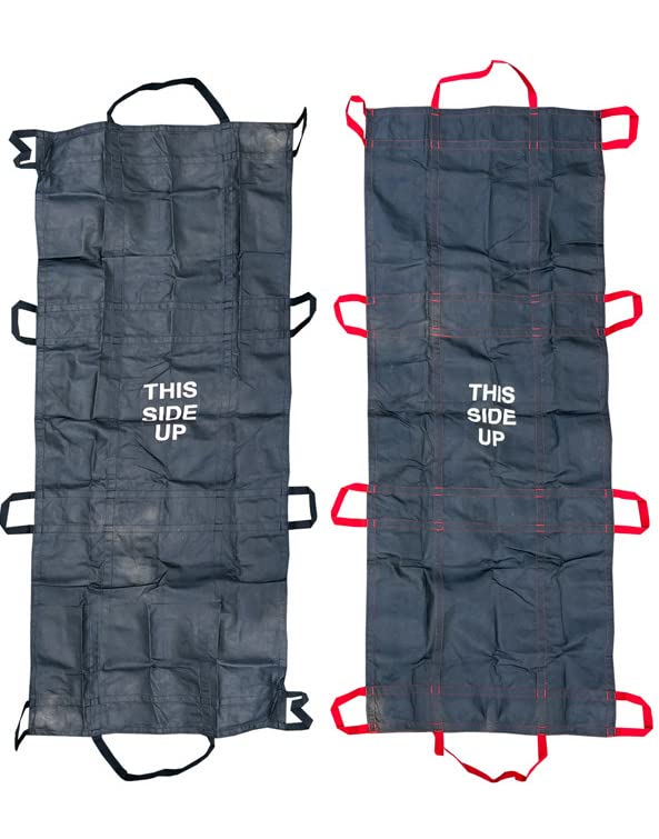 [Australia - AusPower] - The Original Rescue Essentials Brand QuikLitter, Black Nylon Handles, Non-Woven Fabric, 500 Lb Rated, Low Cost, Disposable for Patient Transfer, Casualty Evacuation 