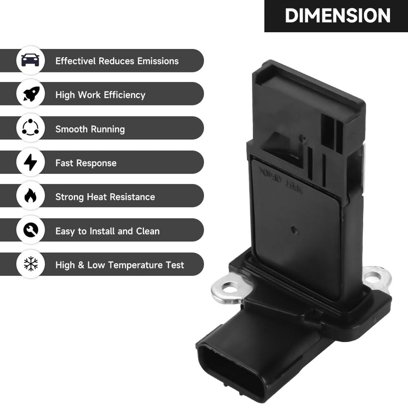 Mass Air Flow Sensor Meter Sensor MAF Sensor - Compatible for Honda Accord 2.4L L4 - Gas 2003-2004 [DX, EX, LX] - Replace Part 37980RV0A01 37980RNAA01 37980-RNA-A01
