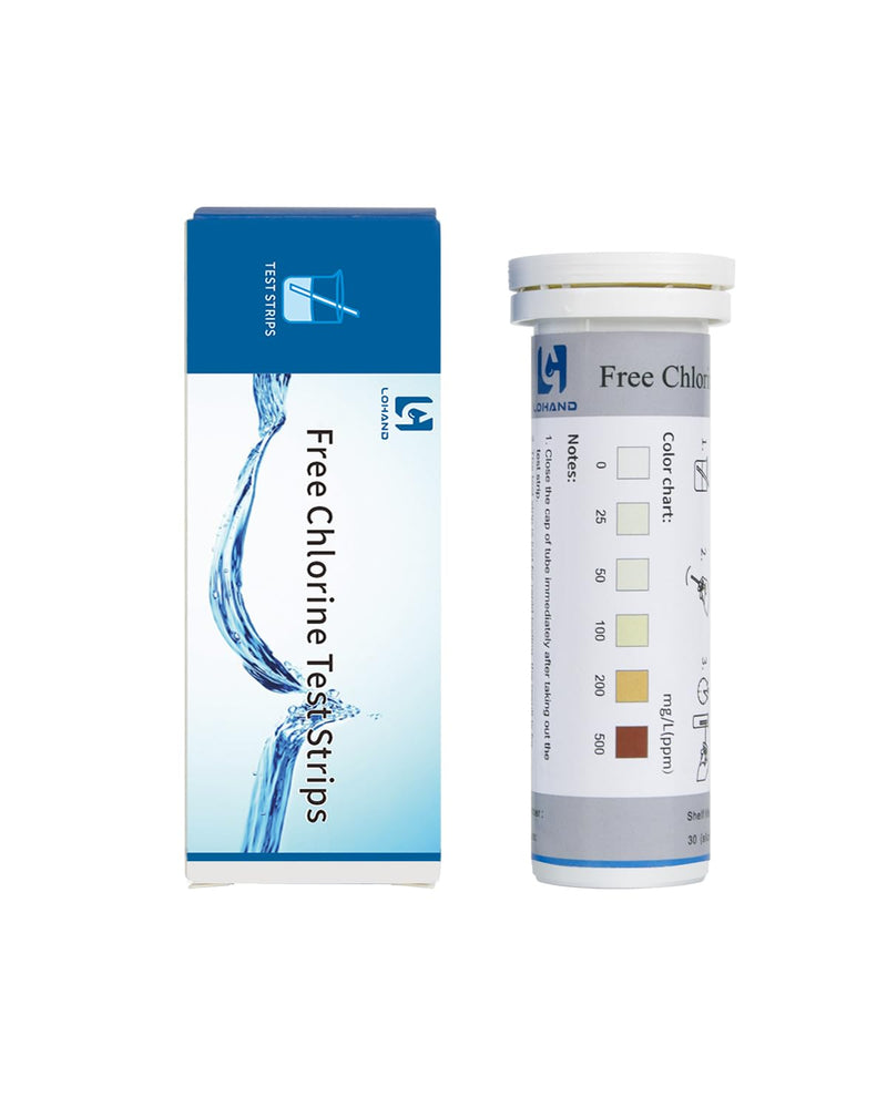 [Australia - AusPower] - 0-500 ppm Chlorine Test Strips for Restaurant Sanitizer Test Kit, 100 Strips per Vial, Bleach Test Strips, Testing Kit for Food Service, Bars, Hotels, Kitchen Supplies, Food Trucks, Daycare, Factory 0-500PPM 
