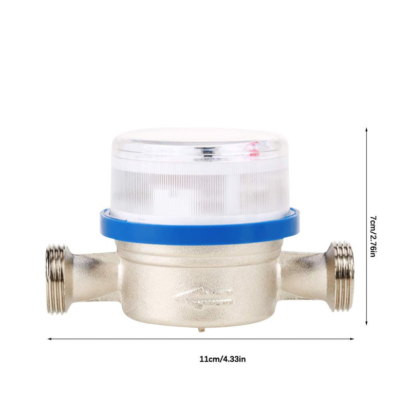 [Australia - AusPower] - Acogedor Water meter flow House and Garden, 15mm 1/2" Plastic Cold Water Meter, Single Water Table Measuring Tools 