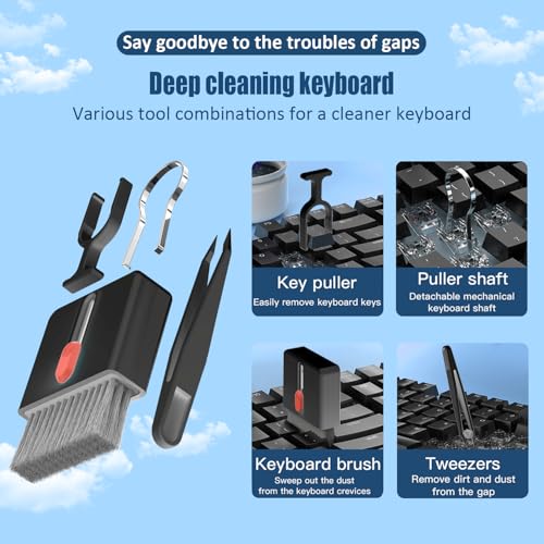 Keyboard Cleaning Kit Laptop Cleaner,Computer Screen Cleaning Brush Tool Black1